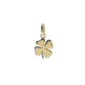 14k Yellow Gold Pendant Charm in the shape of a 4 leaf clover