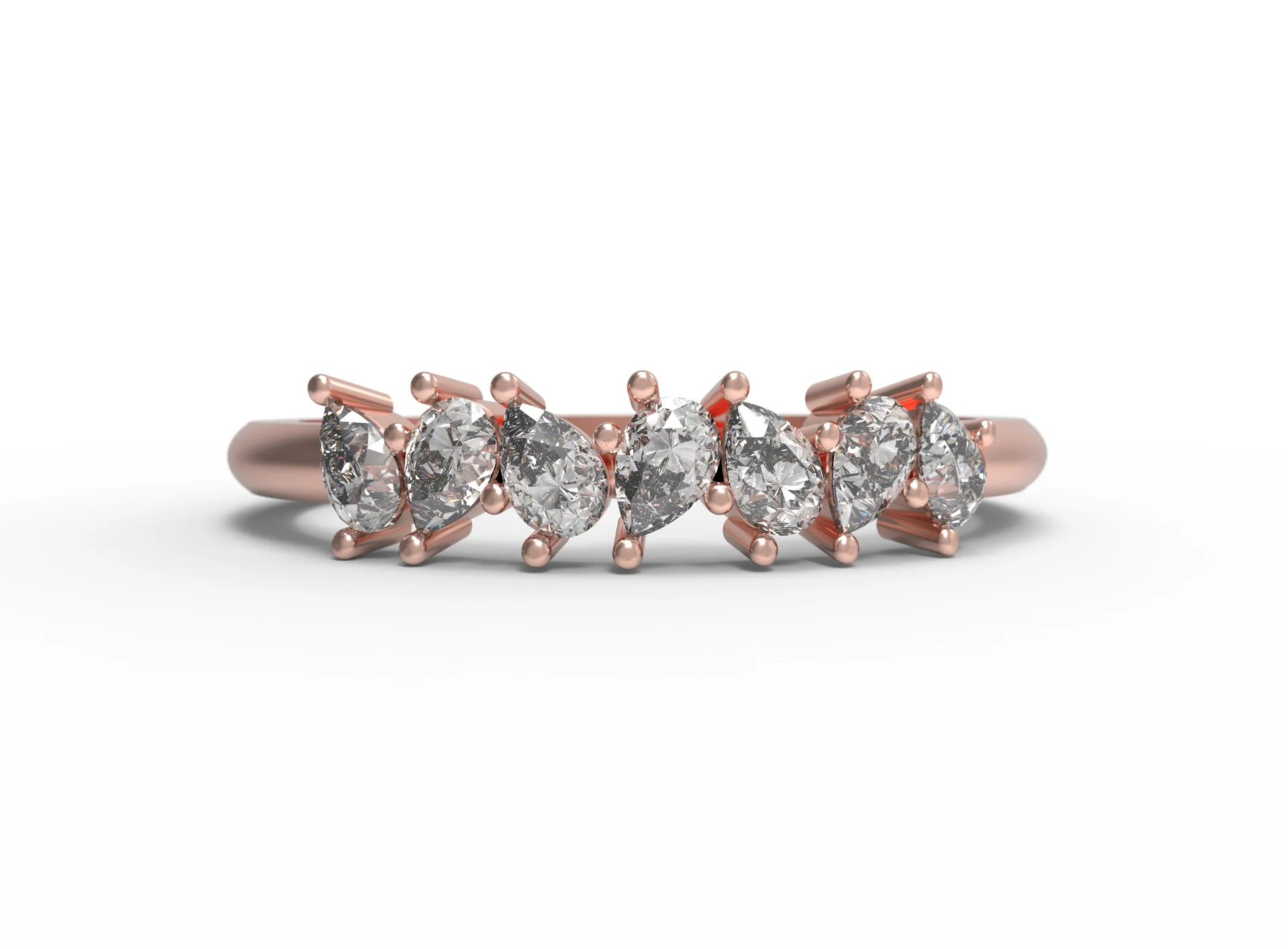 Rose Gold Ring with Diamonds