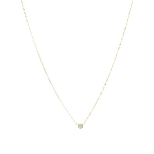 24kt Gold Vermeil Necklace with an Aquamarine Pendant
