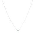 Sterling Silver Necklace with an Aquamarine Pendant