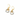 Gold Plated Brass earrings with Silver Plated Pewter Ends