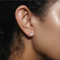 Sterling Silver small cowboy boot studs with Sterling SIlver posts | on model
