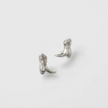 Sterling Silver small cowboy boot studs with Sterling SIlver posts