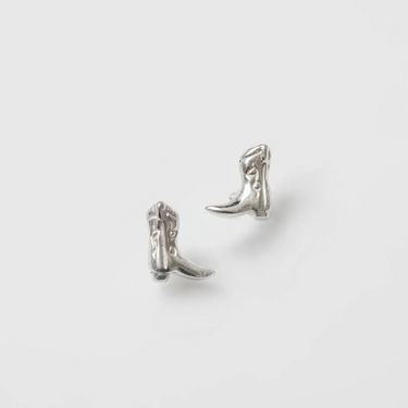Sterling Silver small cowboy boot studs with Sterling SIlver posts