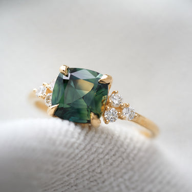 'Cleo' ring with 2.37ct Teal Sapphire