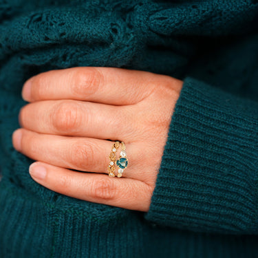 Wood Nymph Ivy 3-Stone Sapphire Ring