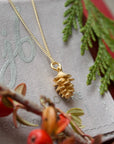 Tiny Pinecone Charm Necklace | Magpie Jewellery