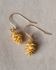 Tiny Pinecone Drop Earrings | Magpie Jewellery