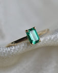 Lab-Grown Emerald Solitaire Ring