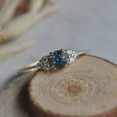 Montana Blue Sapphire Ring with Diamond Accents | Magpie Jewellery