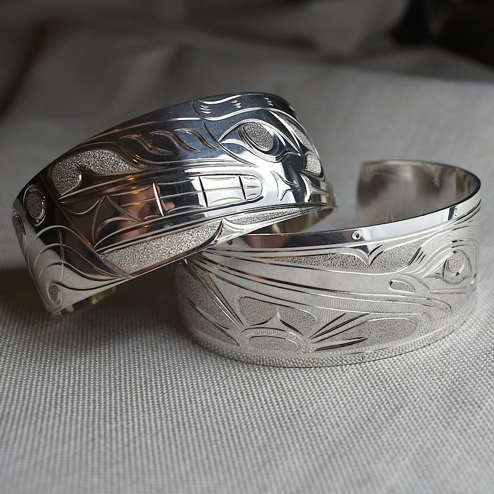 Extra Wide Silver Totem Cuff (Showcase) | Magpie Jewellery