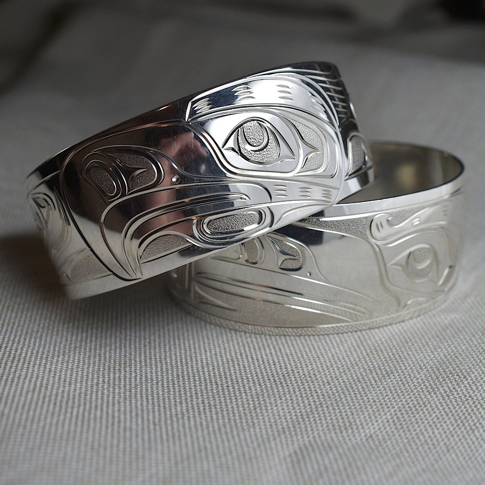 Extra Wide Silver Totem Cuff (Showcase) | Magpie Jewellery