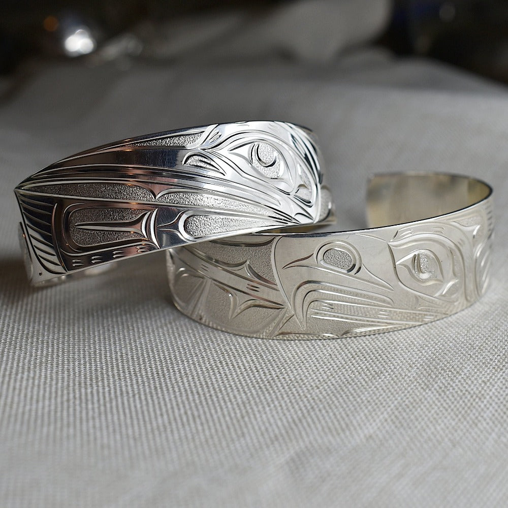 Wide Silver Totem Cuff (Showcase) | Magpie Jewellery