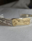 Medium Eagle Totem Cuff with 14k Overlay | Magpie Jewellery