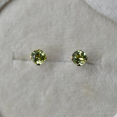 14k Claw-Set Peridot Studs | Magpie Jewellery