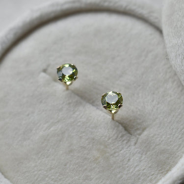 14k Claw-Set Peridot Studs | Magpie Jewellery