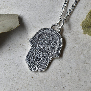 'Hamsa' Silver Necklace | Magpie Jewellery