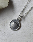 'Mom' Tiny Die Struck Silver Necklace | Magpie Jewellery