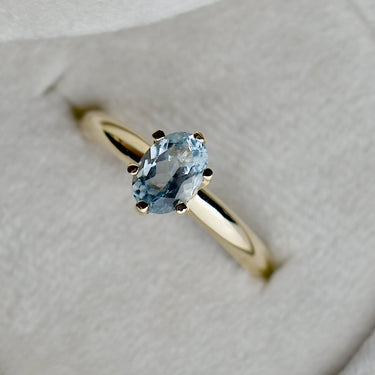 Oval Cut Aquamarine Ring