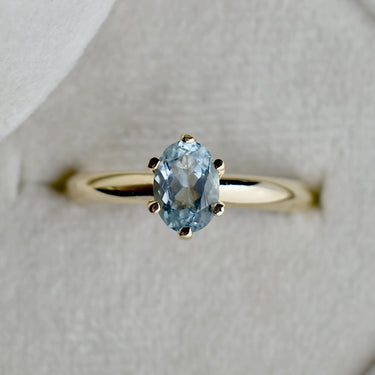 Oval Cut Aquamarine Ring