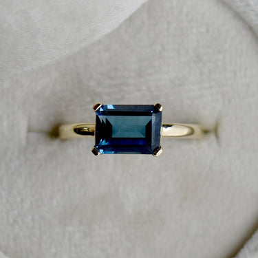 Emerald Cut London Blue Topaz Ring