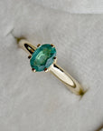 OOAK Oval Cut Emerald Ring