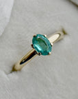 OOAK Oval Cut Emerald Ring