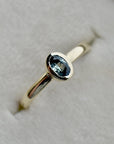 Bezel Set Montana Blue Sapphire Ring