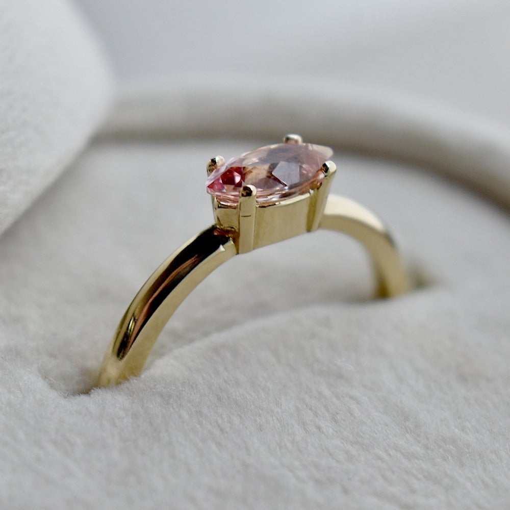 Champagne Sapphire Marquise Ring