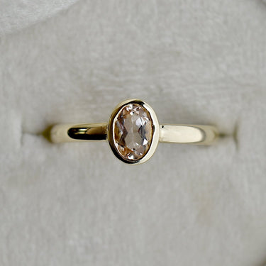 Bezel Set Morganite Ring