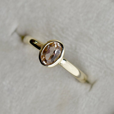 Bezel Set Morganite Ring