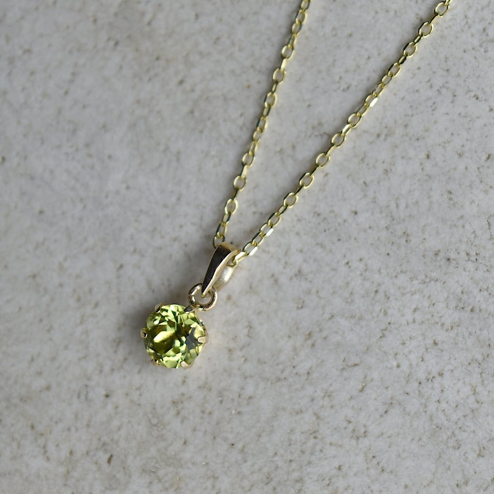 14k 6-Prong Mount Gemstone Necklace | Magpie Jewellery