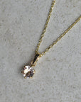 14k 6-Prong Mount Gemstone Necklace | Magpie Jewellery