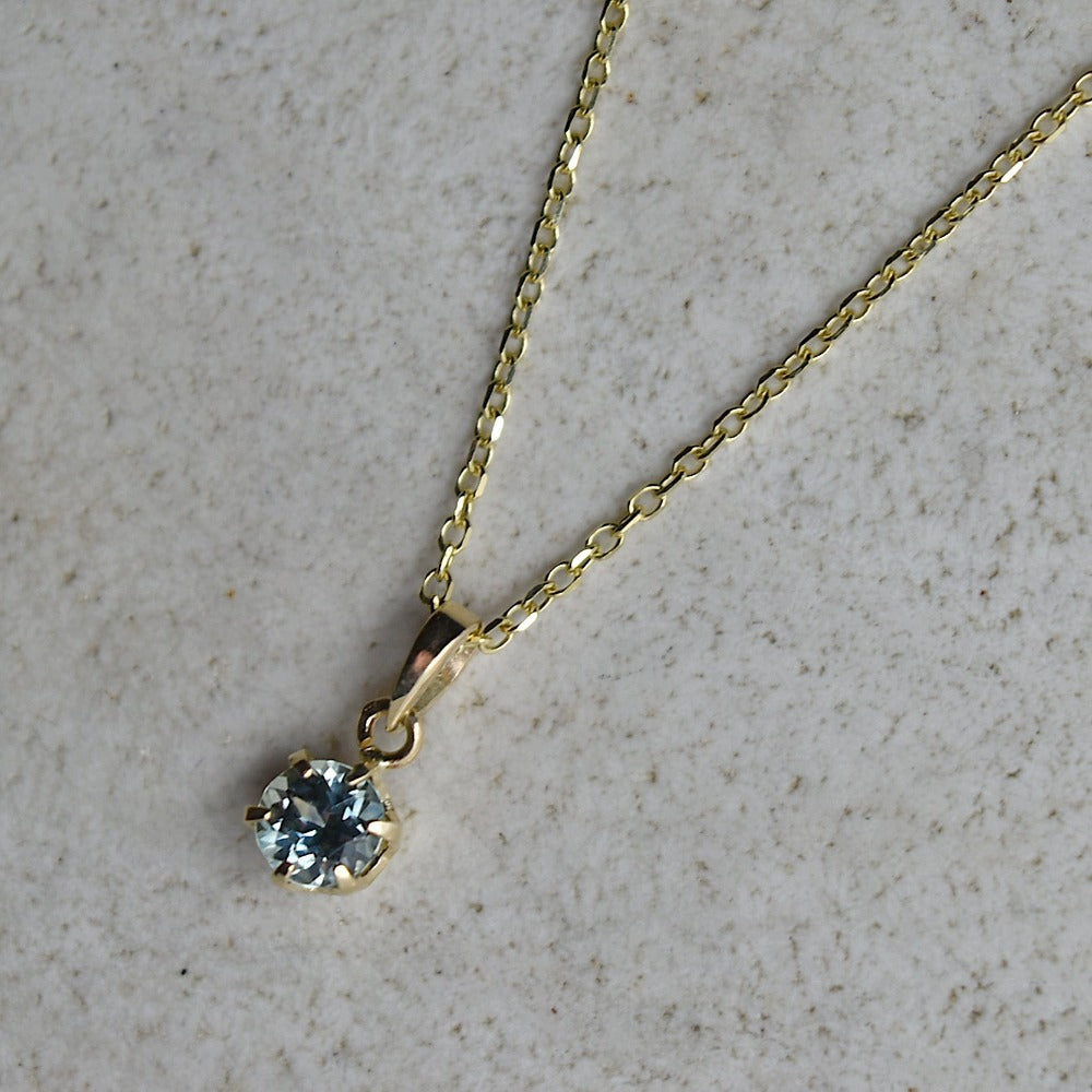 14k 6-Prong Mount Gemstone Necklace | Magpie Jewellery