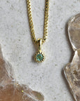 Milgrain Bezel Gemstone Necklace - Gold Vermeil
