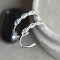 Hoop Stud with Triple Marquise CZ Accent | Magpie Jewellery