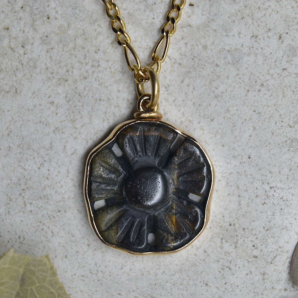 Tiger&#39;s Eye Flower Necklace | Magpie Jewellery