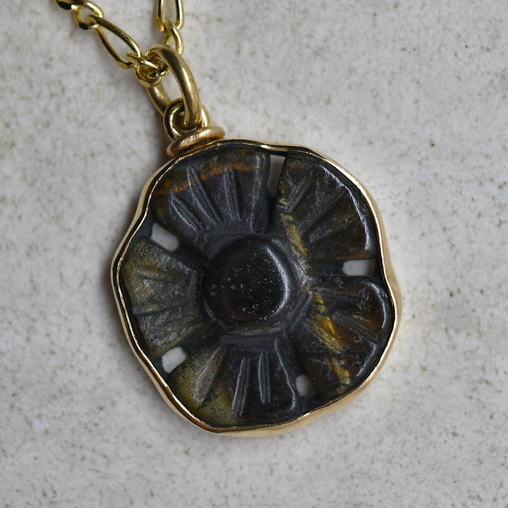 Tiger&#39;s Eye Flower Necklace | Magpie Jewellery