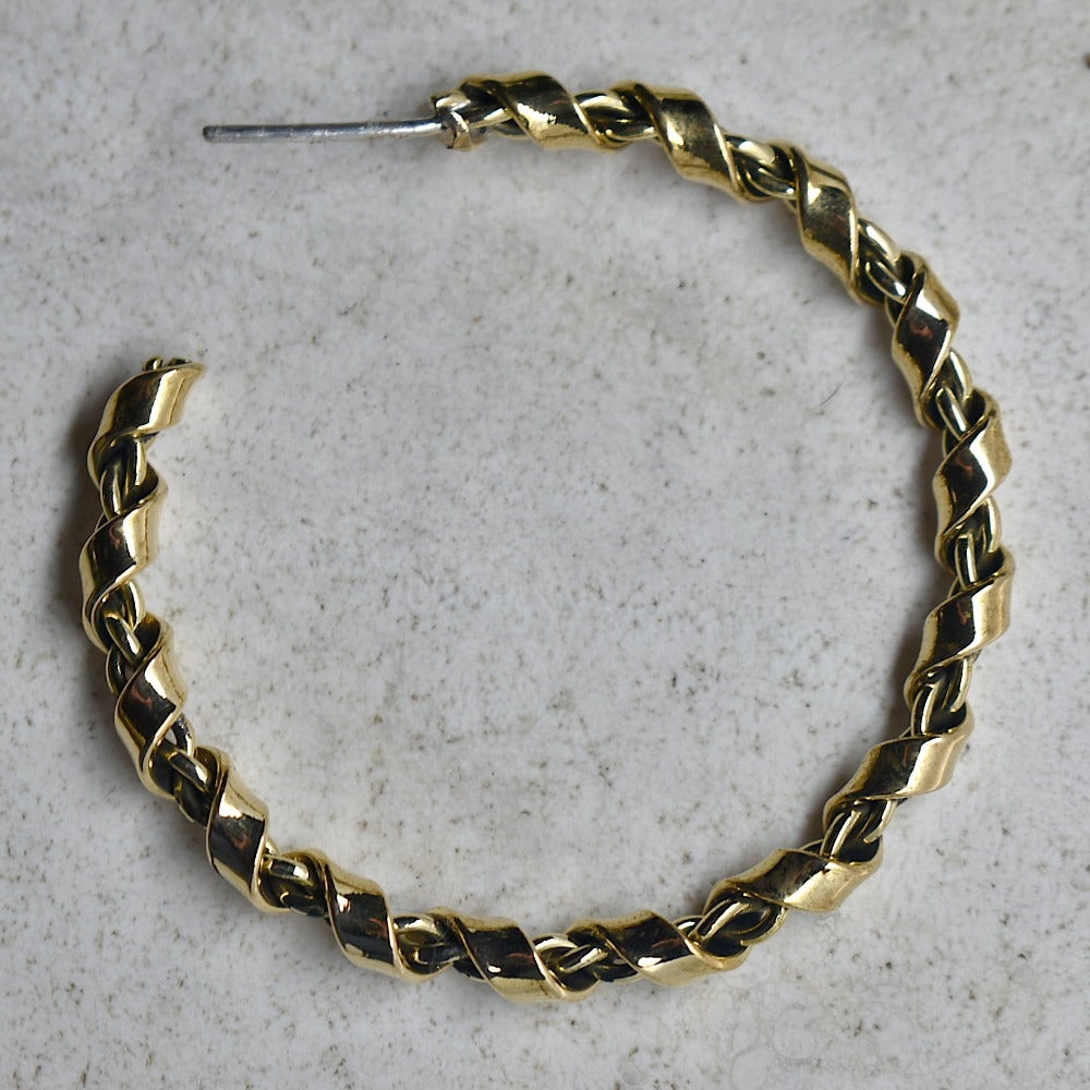 Twisted Torsal Hoop Studs | Magpie Jewellery