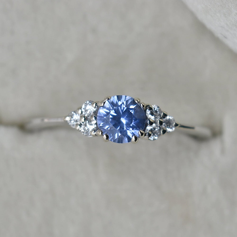 Cornflower Blue Sapphire Triplet Ring
