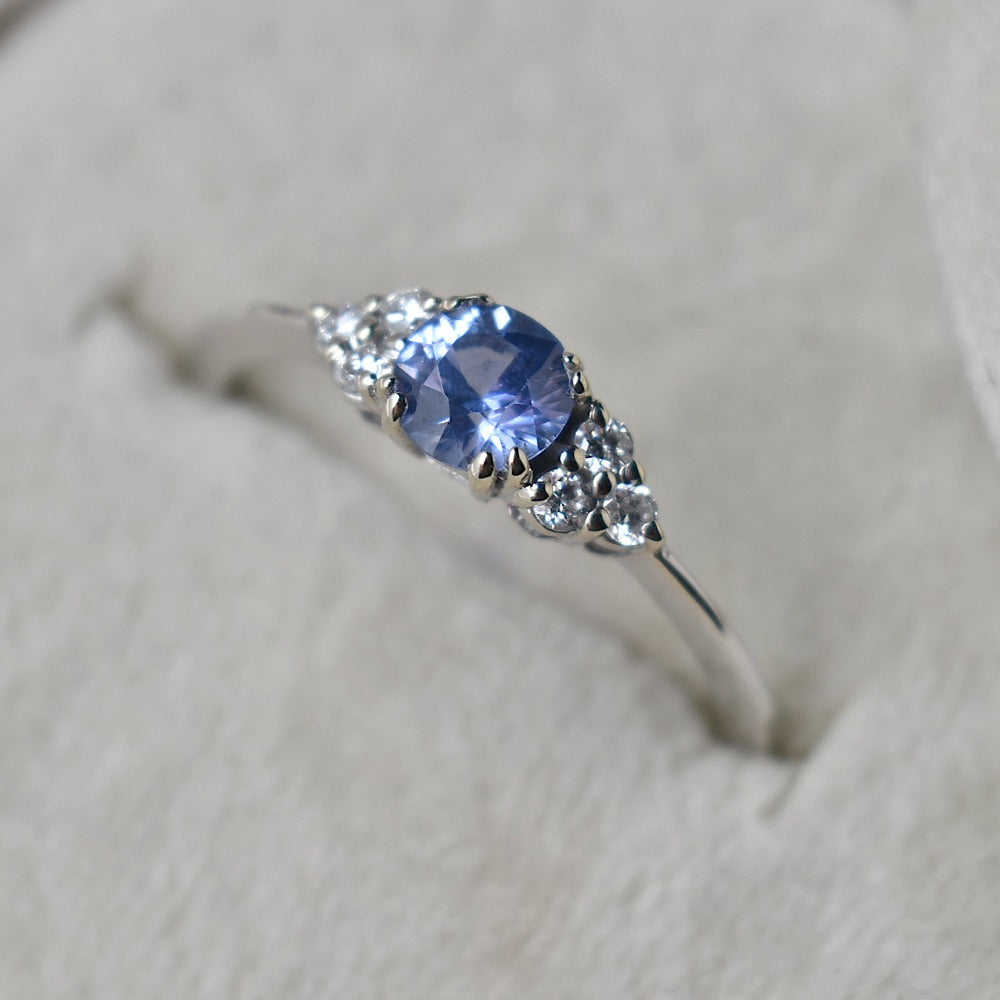 Cornflower Blue Sapphire Triplet Ring