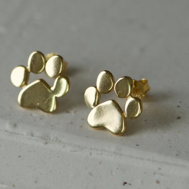 Dog Paw Stud Earrings | Magpie Jewellery