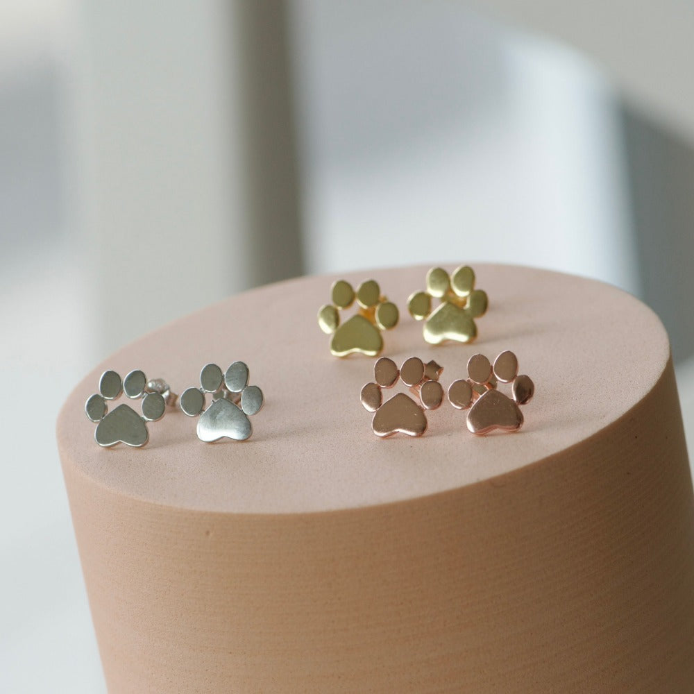 Dog Paw Stud Earrings | Magpie Jewellery