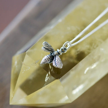 Tiny Bee Charm Necklace | Magpie Jewellery