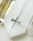 Tiny Dragonfly Pendant Necklace