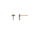 14k yellow gold stud earrings in the shape of a small dagger