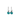 Silver Plated Pewter Earrings with a Blue Green Glass Bead