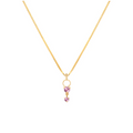 Deux Drop Necklace - Pink Sapphire | Magpie Jewellery