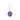 Sterling Silver Necklace with a violet background under a talisman depicting a dragonfly