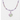 Niobium Beaded Necklace with purple and white beads featuring a purple pendant in the shape of a diamond with a green floral design